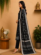 3-Piece Unstitched Digital Printed Suit
