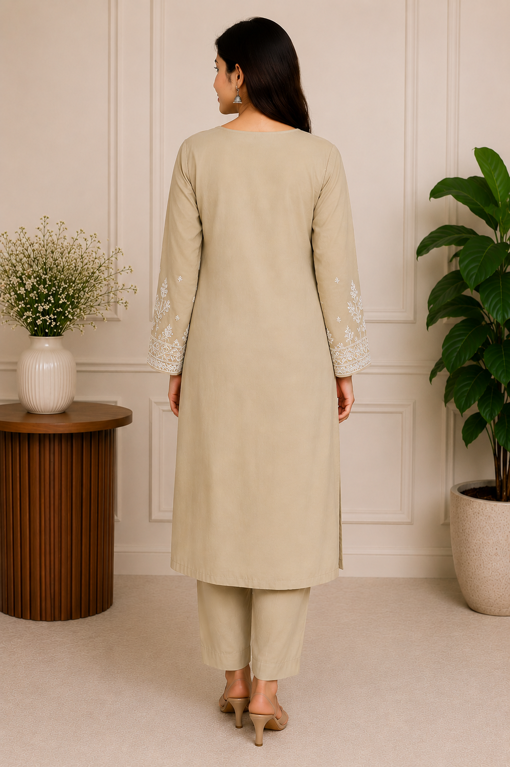 3 Piece - Unstitched Digital Printed Embroidered Suit