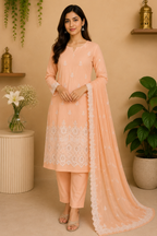 3 Piece - Unstitched Digital Printed Embroidered Suit