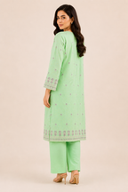 2 PIECE - JACQUARD EMBROIDED COTTON SUIT