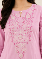 2 PIECE - EMBROIDED COTTON SUIT