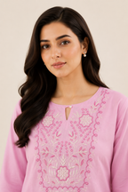 2 PIECE - EMBROIDED COTTON SUIT