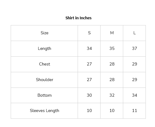 1 Piece Drop Shoulder Shirt