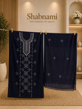 Unstitched 3 Piece Suit Handmade Thread Work