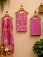 3 Piece - Digital Unstitched  Floral Printed Suit